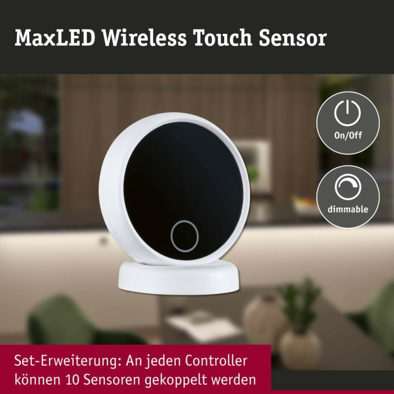 Paulmann MaxLED Sensor Wireless Touch DC3V  Weiß Schwarz