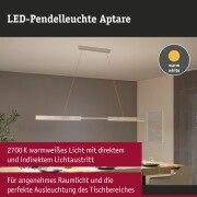 LED Pendelleuchte Aptare Alu gebürstet Touchless Sensor 2700K dimmbar verstellbare Breite & Höhe