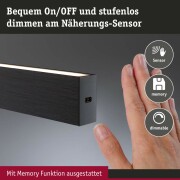 LED Pendelleuchte Aptare Schwarz Touchless Sensor 2700K dimmbar verstellbare Breite & Höhe