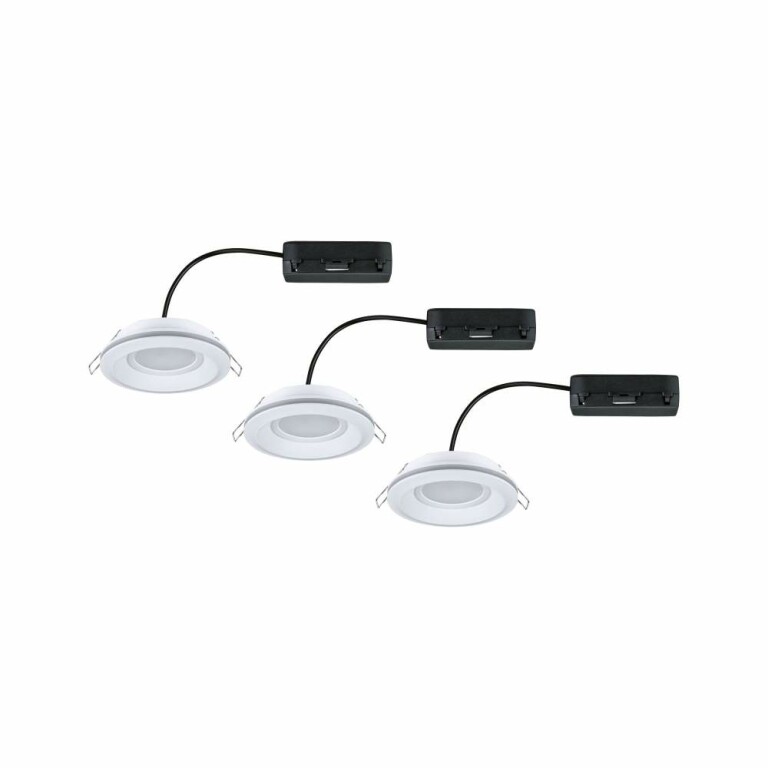 Paulmann LED Einbauleuchte Sormus 3er-Set  IP65 rund 100mm  3x4,8 / 1,5W 560lm / 180lm 230V  3000K Weiß