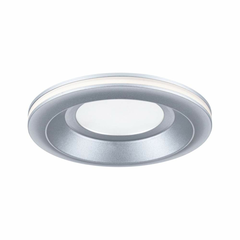 Paulmann LED Einbauleuchte Sormus Einzelleuchte  IP65 rund 100mm  4,8 / 1,5W 560lm / 180lm 230V  3000K Chrom matt