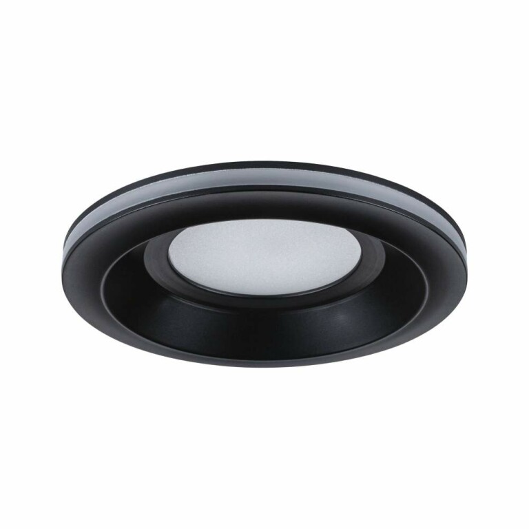 Paulmann LED Einbauleuchte Sormus Einzelleuchte  IP65 rund 100mm  4,8 / 1,5W 560lm / 180lm 230V  3000K Schwarz