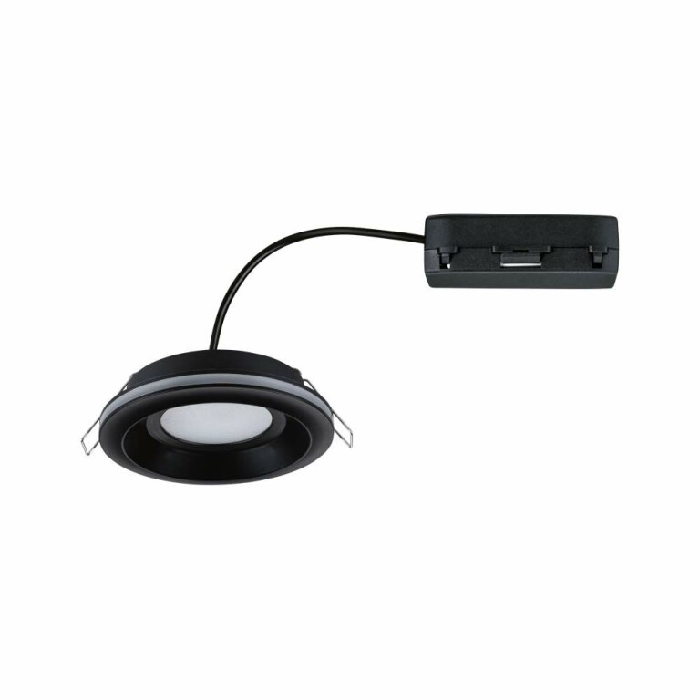 Paulmann LED Einbauleuchte Sormus Einzelleuchte  IP65 rund 100mm  4,8 / 1,5W 560lm / 180lm 230V  3000K Schwarz