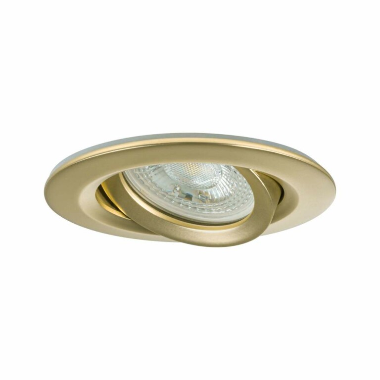 Paulmann Einbauleuchte Nova Plus Gold matt rund IP65 93mm 30° GU5,3 / GU10 max. 35W 230/12V dimmbar