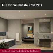 Einbauleuchte Nova Plus Gold matt rund IP65 93mm 30° GU5,3 / GU10 max. 35W 230/12V dimmbar