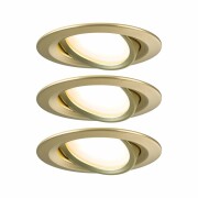 LED Einbauleuchte Nova Coin 3er-Set   rund 84mm 50° Coin 3x6W 3x470lm 230V  2700K Gold matt