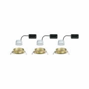 LED Einbauleuchte Nova Coin 3er-Set   rund 84mm 50° Coin 3x6W 3x470lm 230V  2700K Gold matt