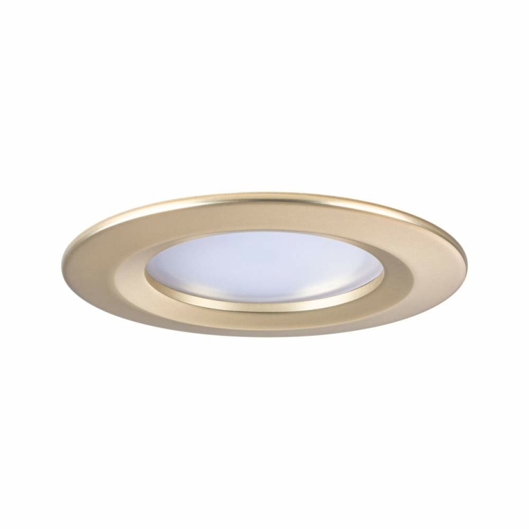 Paulmann LED Einbauleuchte Nova Coin Basisset starr IP44 rund 78mm  Coin 3x6W 3x470lm 230V  2700K Gold matt