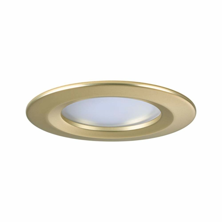 Paulmann LED Einbauleuchte 3-Step-Dim Nova Coin Basisset starr IP44 rund 74mm  Coin 3x6W 3x470lm 230V dimmbar 2700K Gold matt