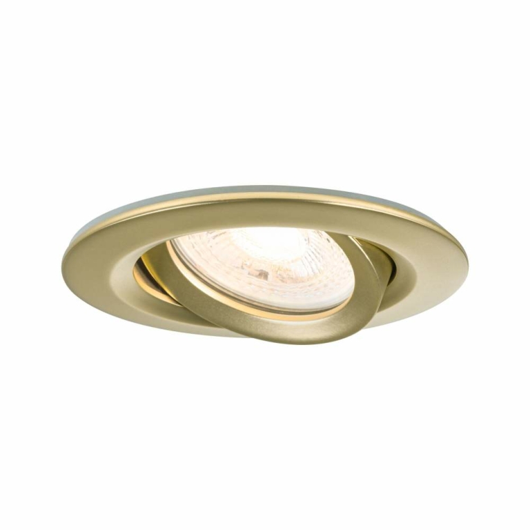 Paulmann LED Einbauleuchte Nova Plus 3er-Set  IP65 rund 93mm 30° GU10 3x6W 3x460lm 230V dimmbar 2700K Gold matt