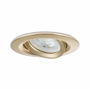 LED Einbauleuchte Nova Plus 3er-Set  IP65 rund 93mm 30° GU10 3x6W 3x460lm 230V dimmbar 2700K Gold matt