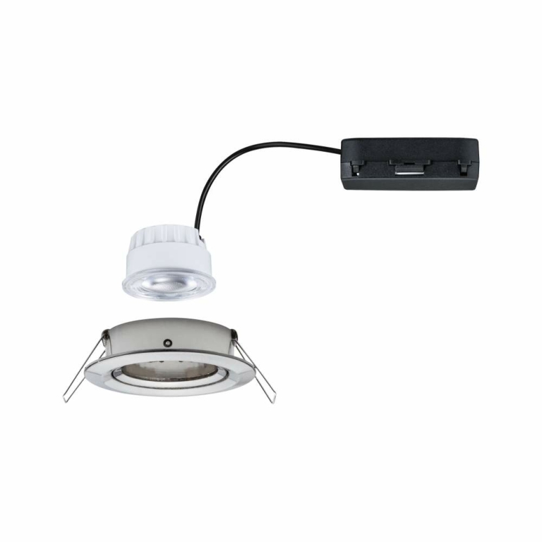 Paulmann LED Einbauleuchte Nova Coin Einzelleuchte   rund 84mm 50° 2,8W 505lm 230V  4000K Eisen gebürstet