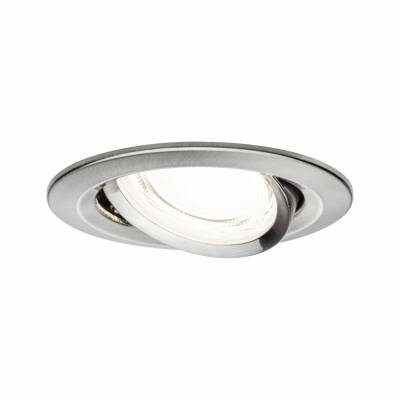 Paulmann LED Einbauleuchte Nova Coin Einzelleuchte   rund 84mm 50° 2,8W 505lm 230V  4000K Eisen gebürstet