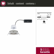 LED Einbauleuchte Nova Coin Einzelleuchte   rund 84mm 50° 2,8W 505lm 230V  4000K Eisen gebürstet