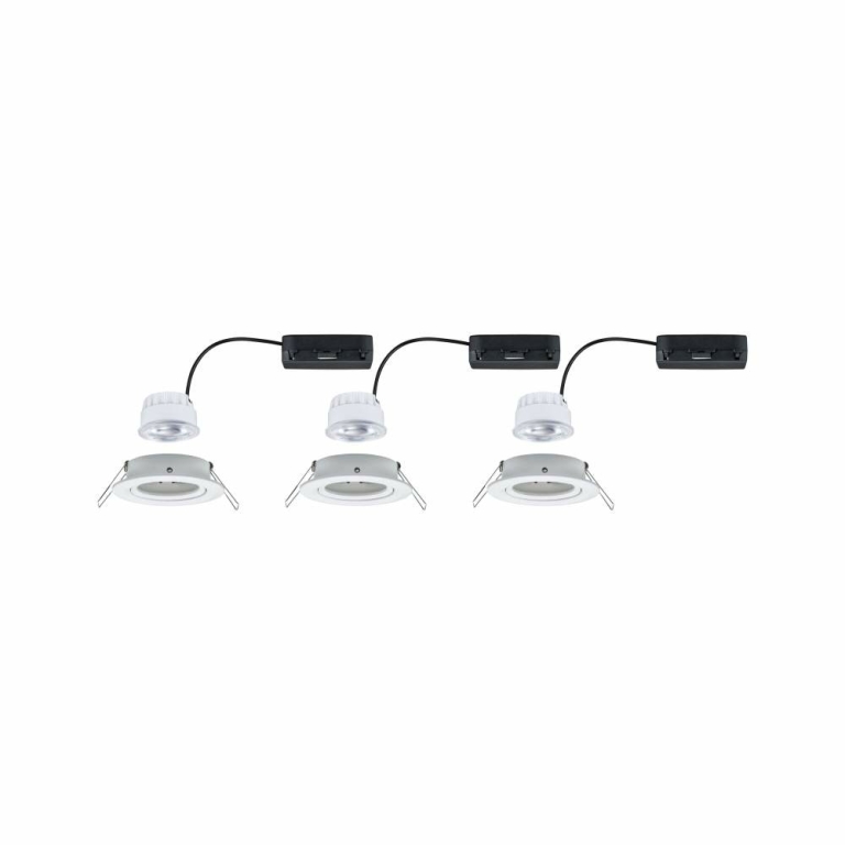 Paulmann LED Einbauleuchte Nova Coin 3er-Set   rund 84mm 50° 3x2,8W 3x505lm 230V  4000K Weiß matt