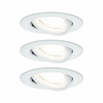 Paulmann LED Einbauleuchte Nova Coin 3er-Set   rund 84mm 50° 3x2,8W 3x505lm 230V  4000K Weiß matt