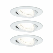 LED Einbauleuchte Nova Coin 3er-Set   rund 84mm 50° 3x2,8W 3x505lm 230V  4000K Weiß matt