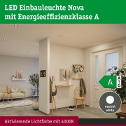 LED Einbauleuchte Nova Coin 3er-Set   rund 84mm 50° 3x2,8W 3x505lm 230V  4000K Weiß matt