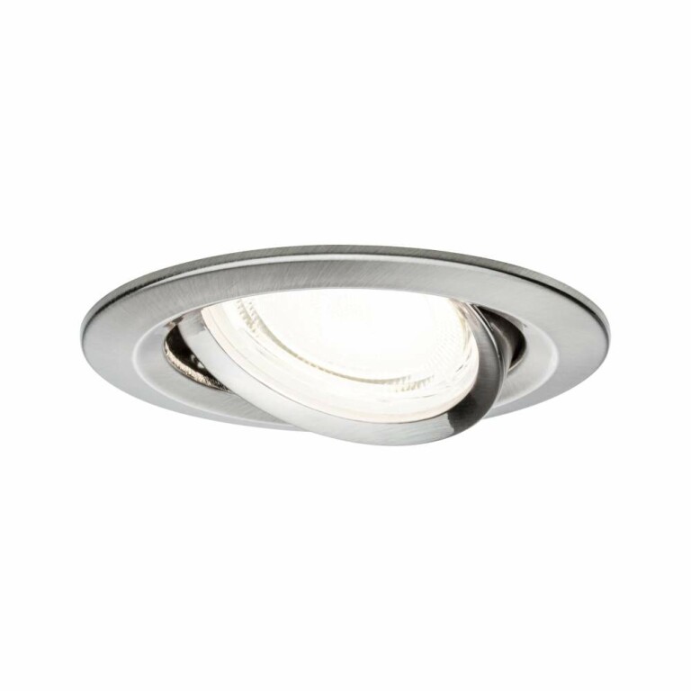 Paulmann LED Einbauleuchte Nova Coin 3er-Set   rund 84mm 50° 3x2,8W 3x505lm 230V  4000K Eisen gebürstet