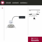 LED Einbauleuchte Nova Coin 3er-Set   rund 84mm 50° 3x2,8W 3x505lm 230V  4000K Eisen gebürstet