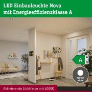 LED Einbauleuchte Nova Coin 3er-Set   rund 84mm 50° 3x2,8W 3x505lm 230V  4000K Eisen gebürstet