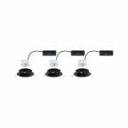 LED Einbauleuchte Nova Coin 3er-Set   rund 84mm 50° 3x2,8W 3x505lm 230V  4000K Schwarz matt