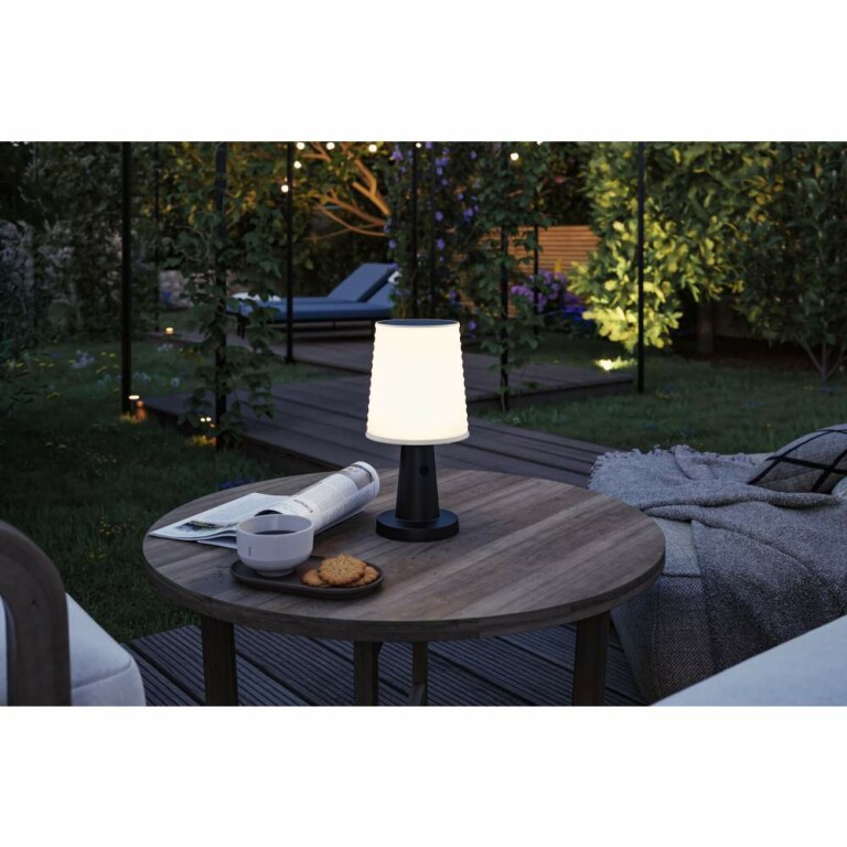 Paulmann Solar LED Tischleuchte Ilanga IP44 2700K 125lm Anthrazit