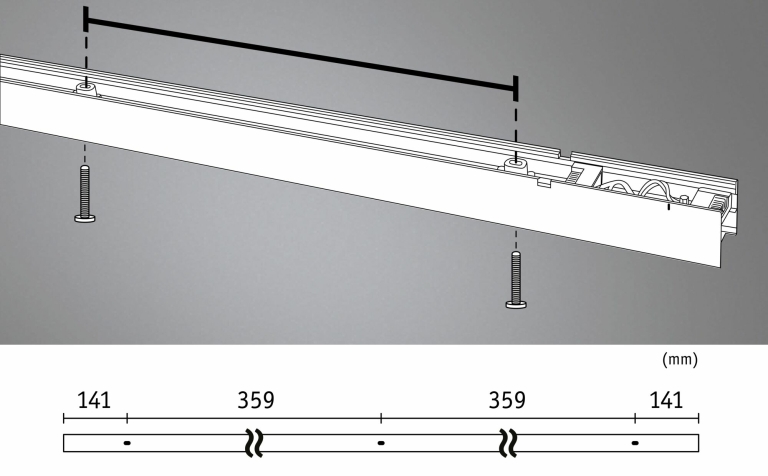 Paulmann Linion Lichtkanal 1m 24V 17W 3000K Signalschwarz