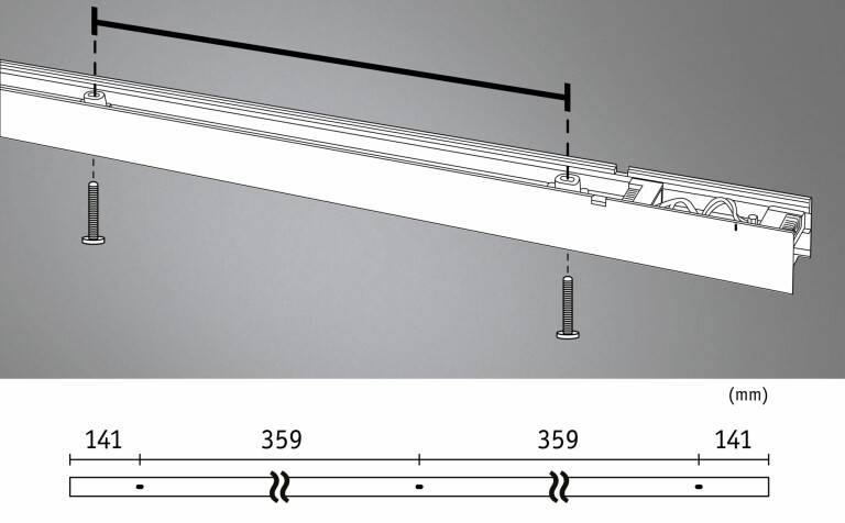 Paulmann Linion Lichtkanal 1m 24V 2x8,5W 3000K Signalschwarz