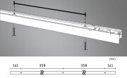 Linion Lichtkanal 1m 24V 2x8,5W 3000K Signalschwarz