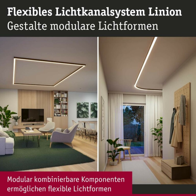 Paulmann Linion Lichtkanal-Ecke 90 ° 24V 3,5W 3000K Signalschwarz