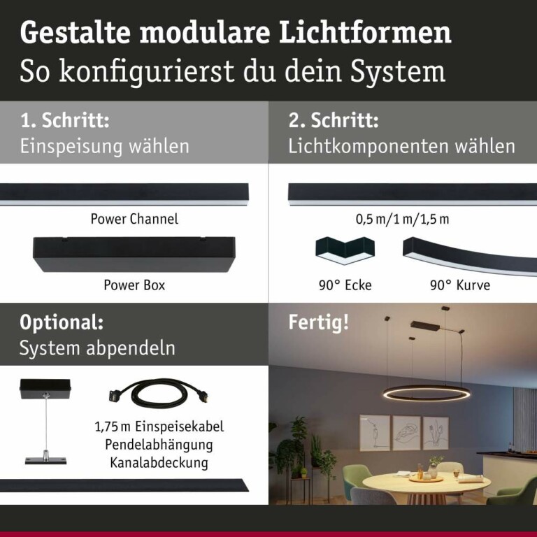 Paulmann Linion Einspeisung Power Box Zigbee 230/24V Signalschwarz