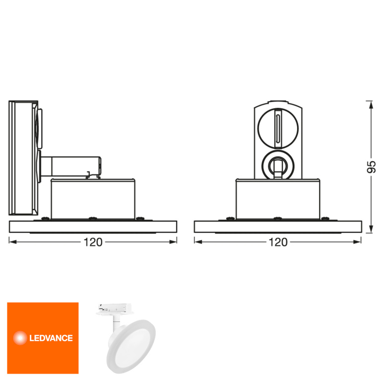 LEDVANCE LEDVANCE SMART+ WiFi Schienensystem Leuchte Circle weiß Dimmbar Tunable White - kompatibel mit Amazon & Google