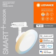 LEDVANCE SMART+ WiFi Schienensystem Leuchte Circle weiß Dimmbar Tunable White - kompatibel mit Amazon & Google