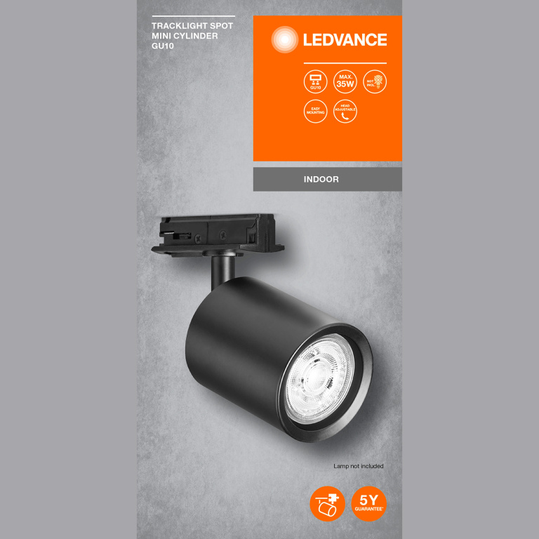 LEDVANCE LEDVANCE Schienensystem Tracklight Spot Mini Cylinder Schwarz GU10