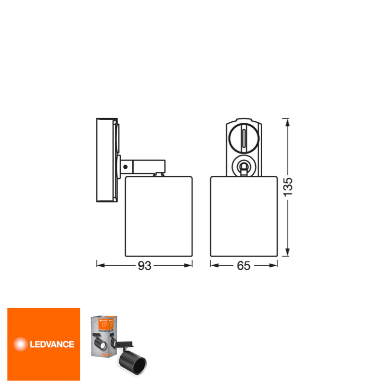 LEDVANCE LEDVANCE Schienensystem Tracklight Spot Mini Cylinder Schwarz GU10