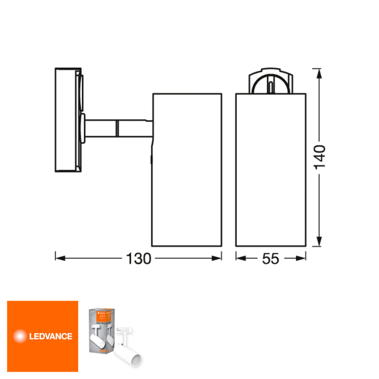 LEDVANCE LEDVANCE Schienensystem Tracklight Spot Cylinder Weiß GU10