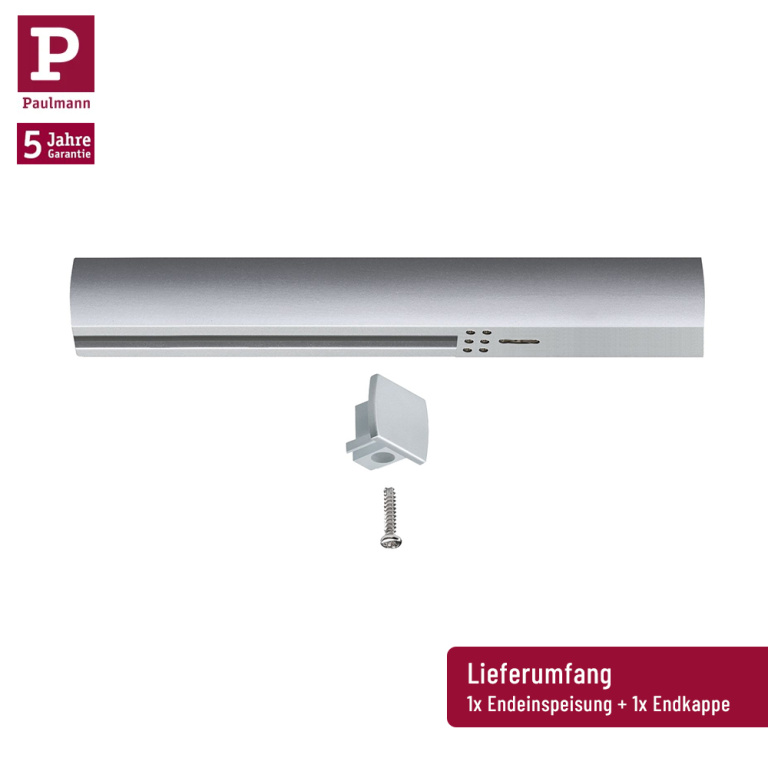 Paulmann URail Einspeisung Anfang/Ende Chrom matt max. 1000W