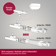 URail Einspeisung Kabel 1m max. 1.000W Reinweiß RAL 9010