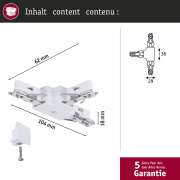 URail T-Verbinder T-Stück Reinweiß RAL 9010