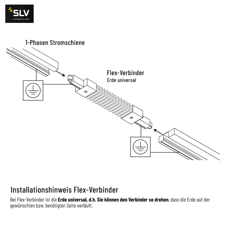 SLV Flex-Verbinder weiß für 1-Phasen HV-Stromschiene