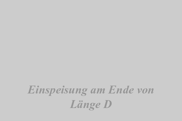 Einspeisung am Ende von Länge D