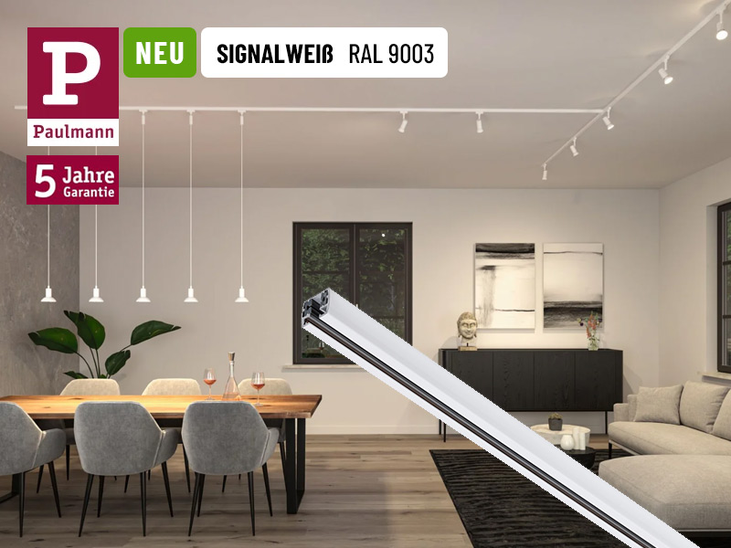 URail Signalweiß Schienensystem RAL 9003